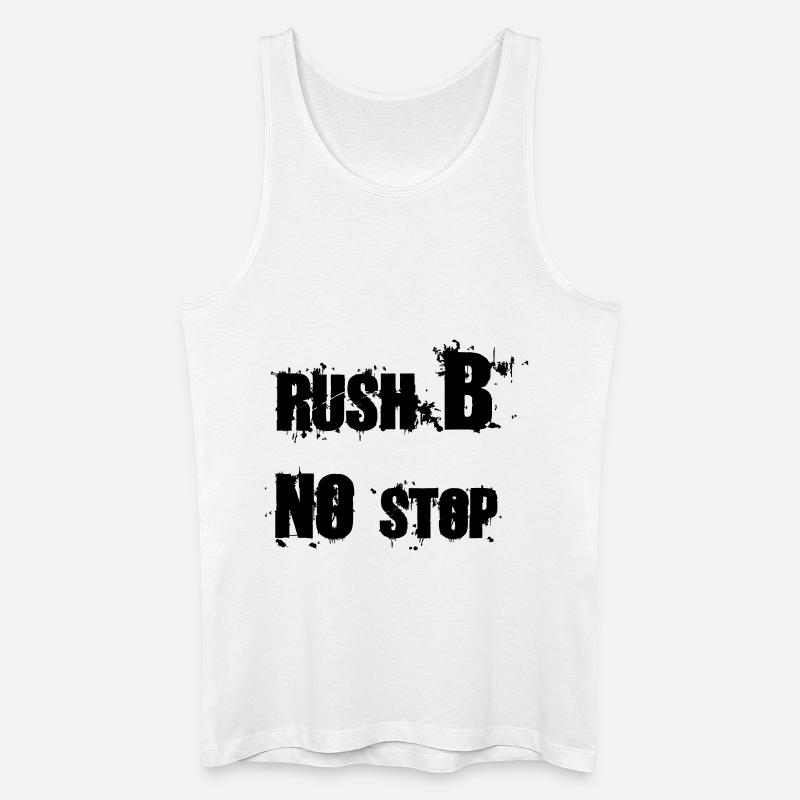 RUSH B NO STOP - Männer Bio Tank Top - Weiß