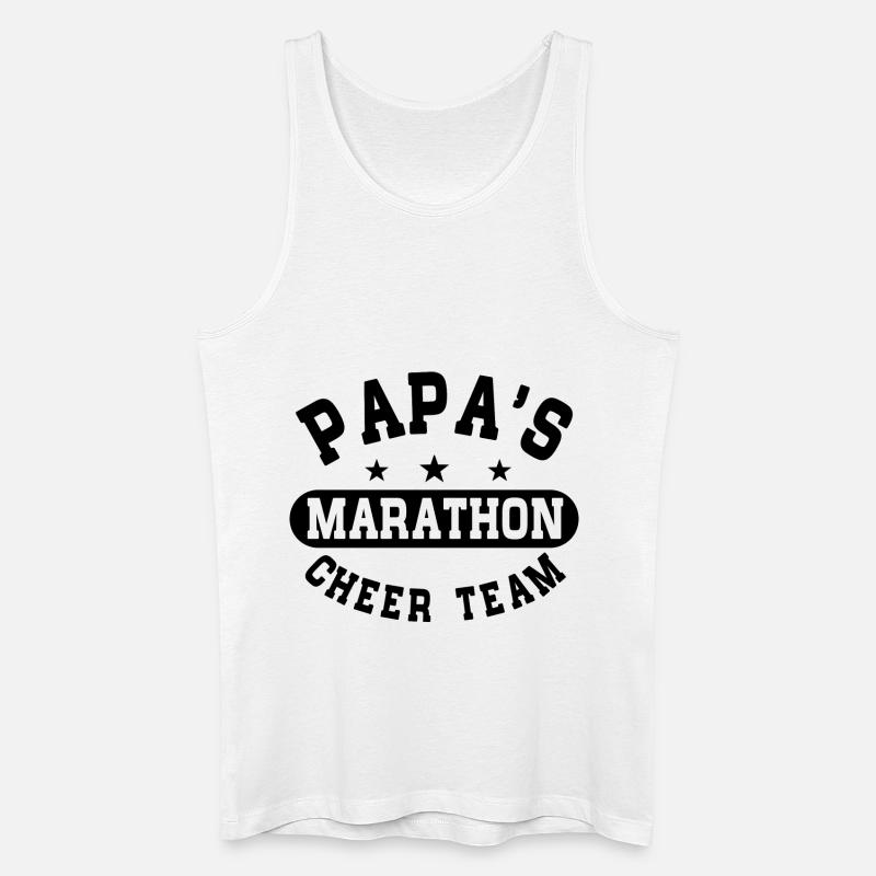 Papas Marathon Cheer Team - Männer Bio Tank Top - Weiß