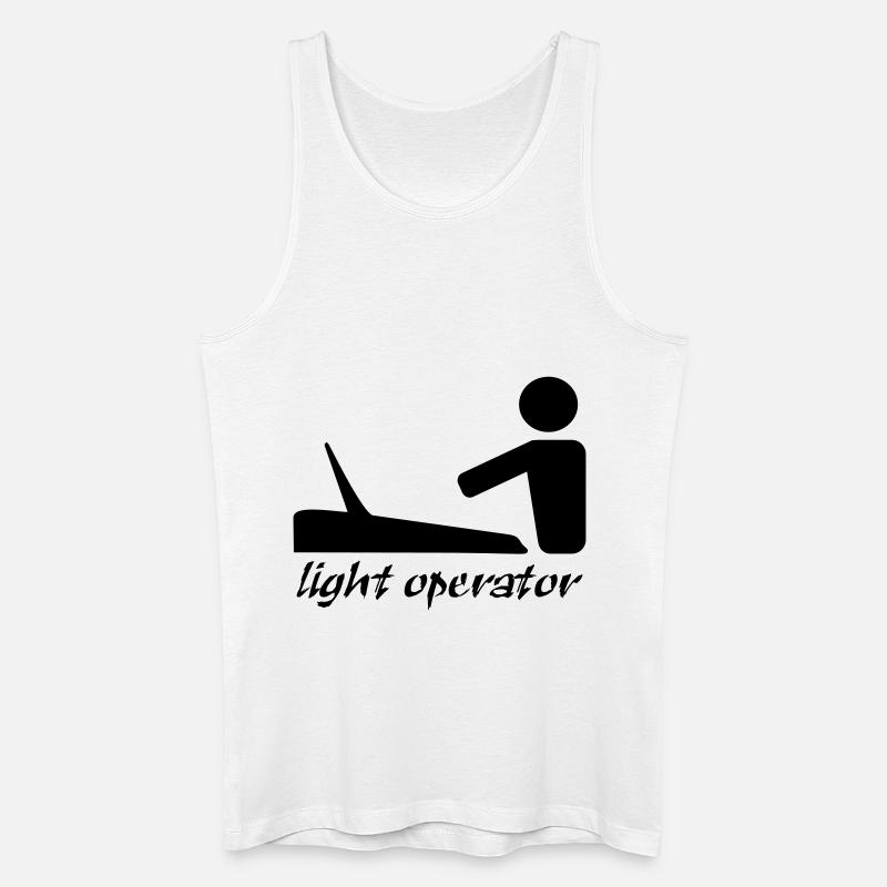 lightoperator_text - Männer Bio Tank Top - Weiß
