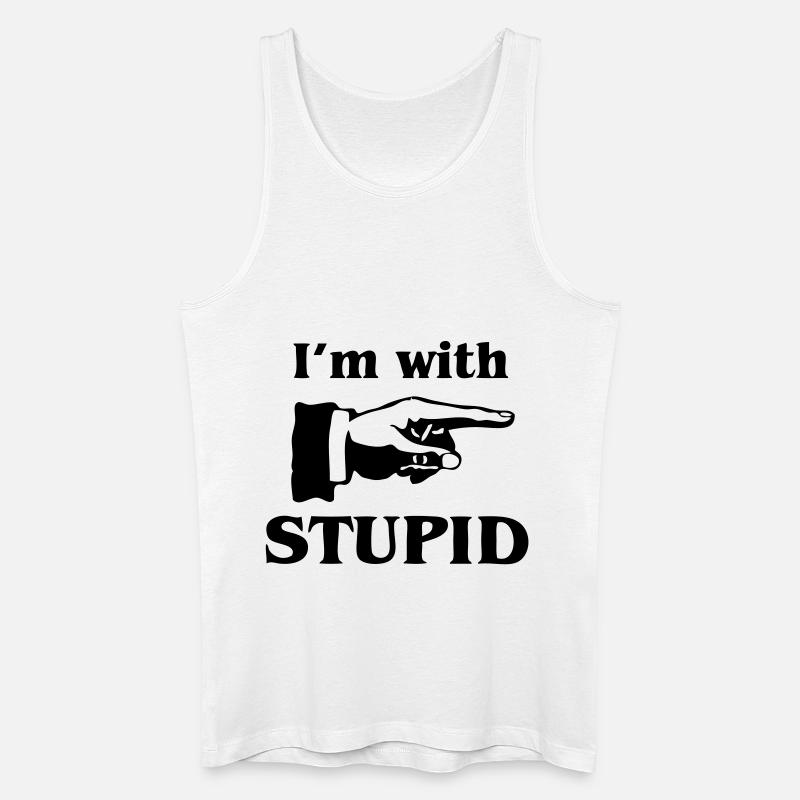 im with stupid - Männer Bio Tank Top - Weiß