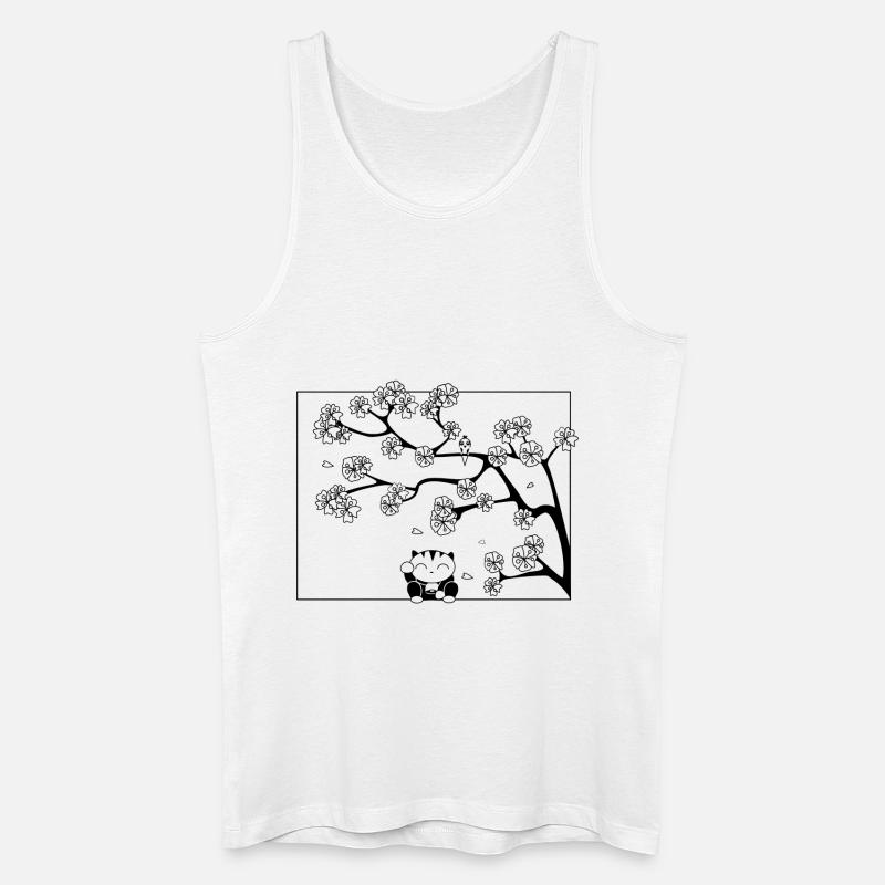 japan - katze-e - Männer Bio Tank Top - Weiß