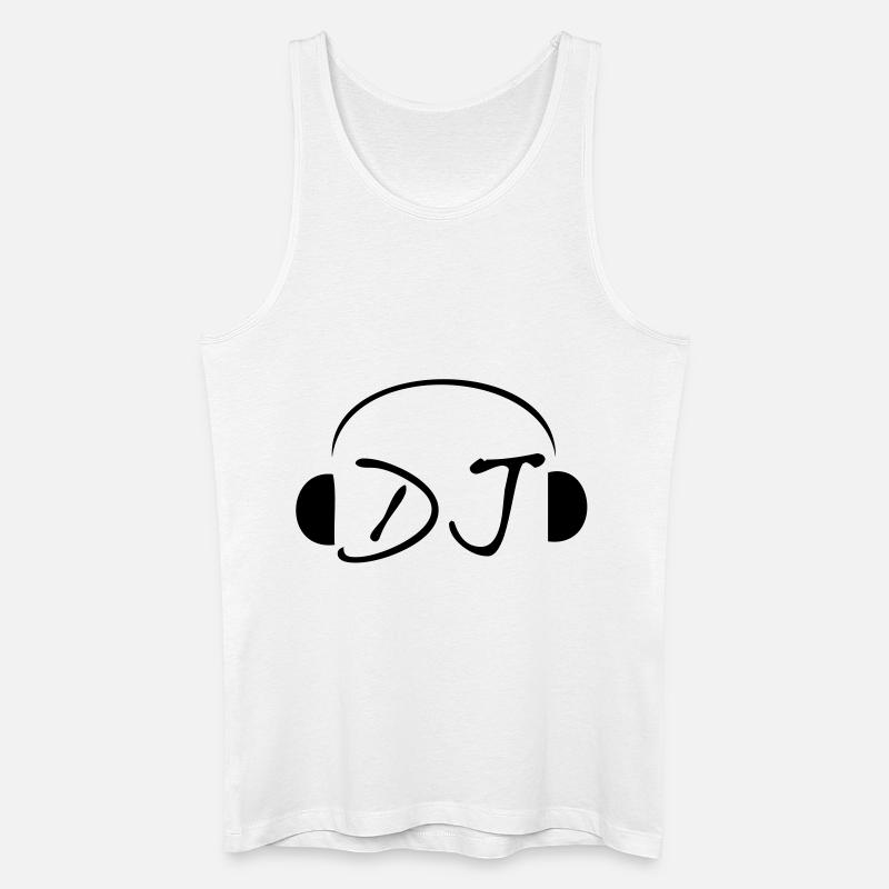 Dj - Männer Bio Tank Top - Weiß