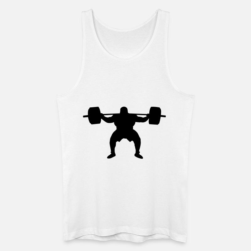 Squat - Männer Bio Tank Top - Weiß