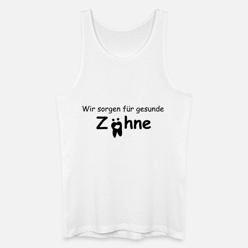 Gesunde Zähne - Männer Bio Tank Top - Weiß