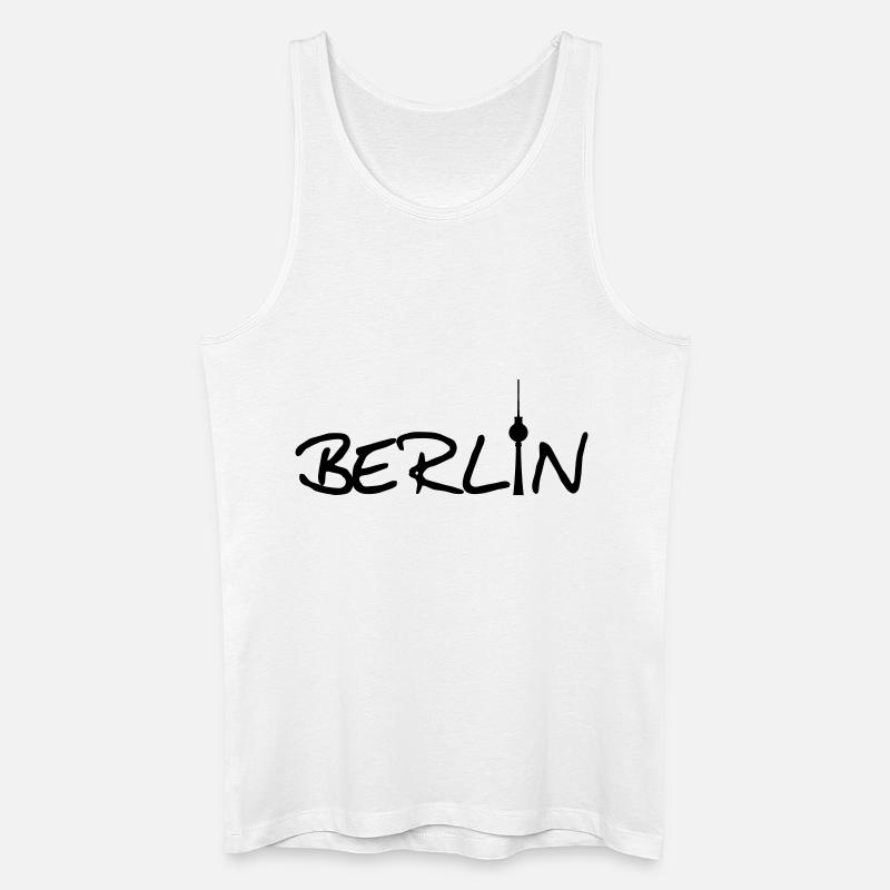 Berlin Schriftzug - Männer Bio Tank Top - Weiß