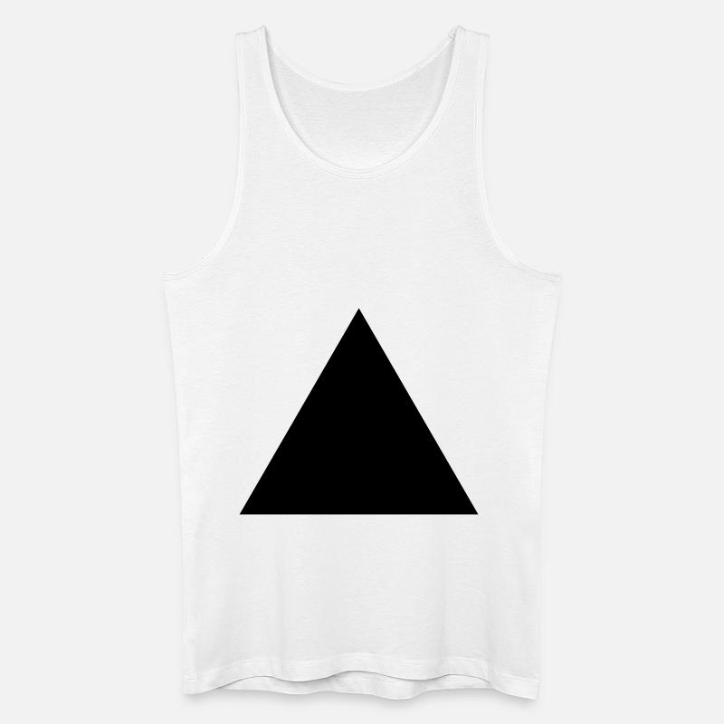 Minimalistic triangle - Männer Bio Tank Top - Weiß