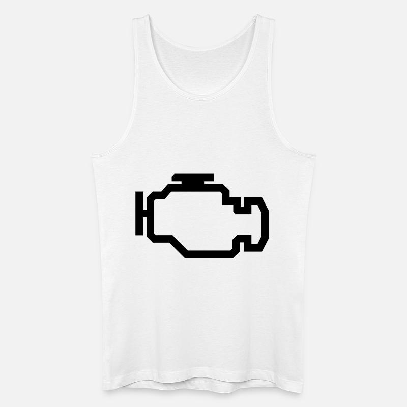 Check Engine Light - Men’s Organic Tank Top - white