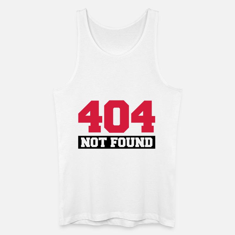 404_not_found_t2 - Männer Bio Tank Top - Weiß