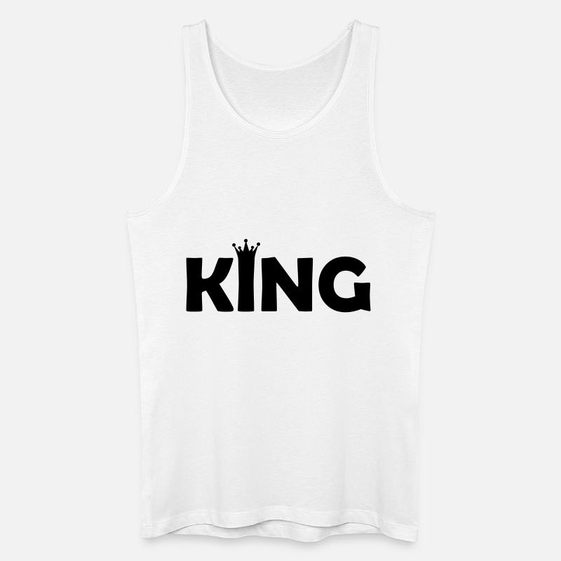 king - Männer Bio Tank Top - Weiß