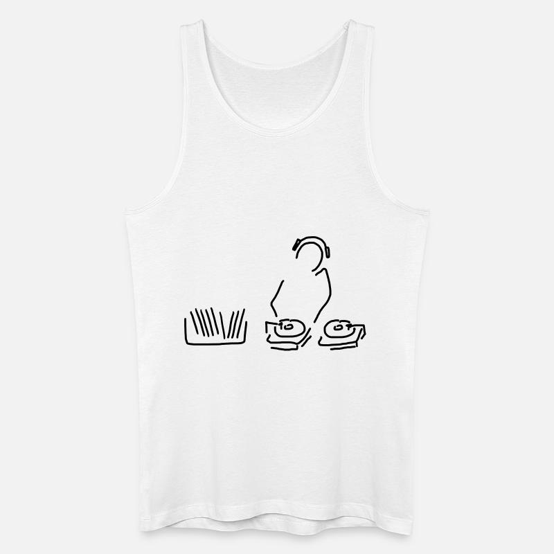 dj mit schallplatten - Männer Bio Tank Top - Weiß