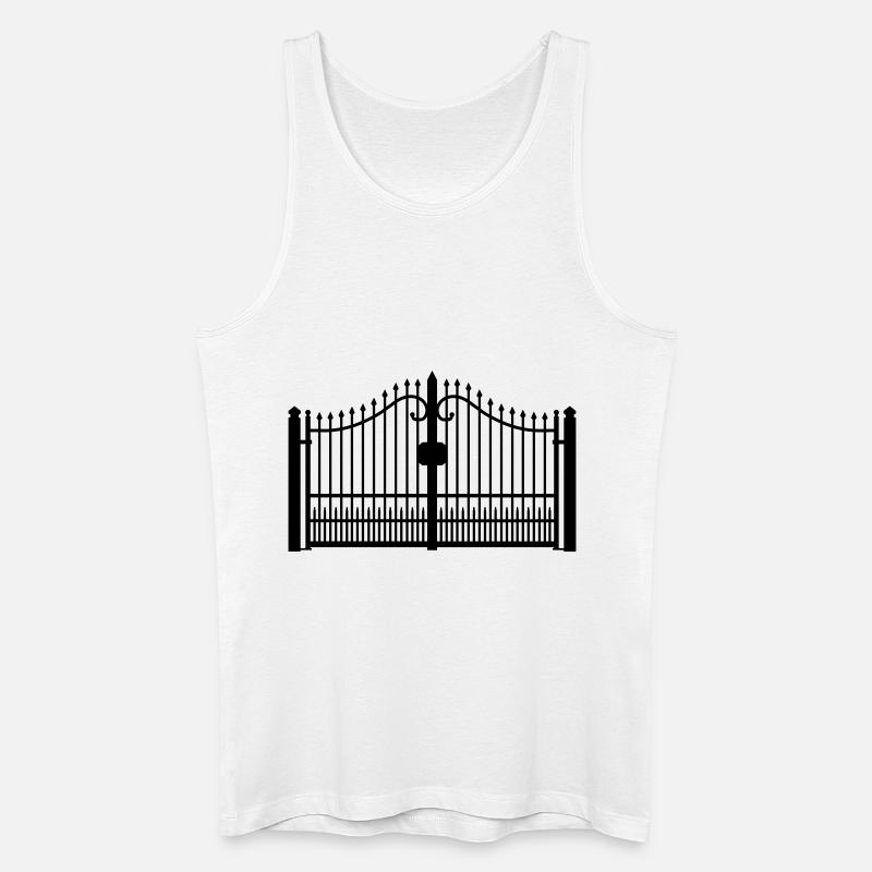 schmiedeeisernes Tor_c1 - Männer Bio Tank Top - Weiß