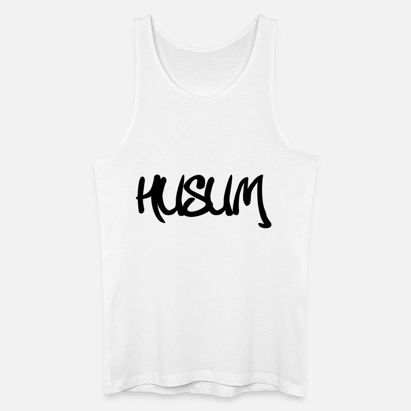 Husum Graffiti - Männer Bio Tank Top - Weiß