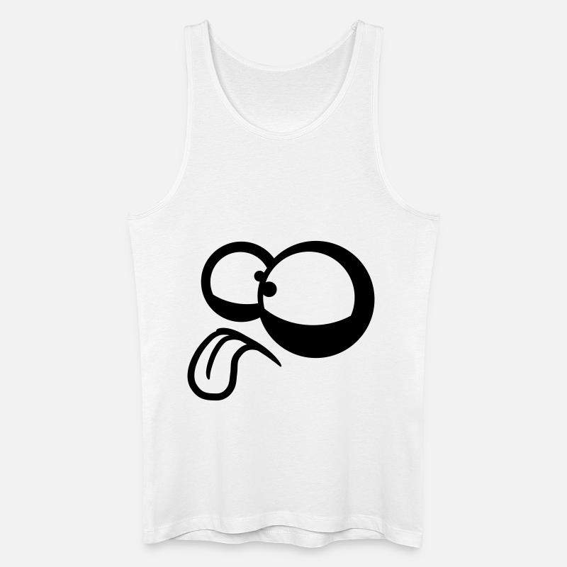 Crazy Comic Eyes - Männer Bio Tank Top - Weiß