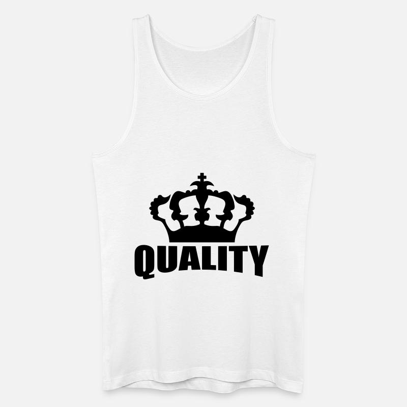Quality Crown Design - Männer Bio Tank Top - Weiß