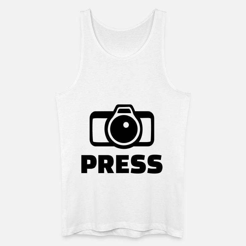 Press - Männer Bio Tank Top - Weiß