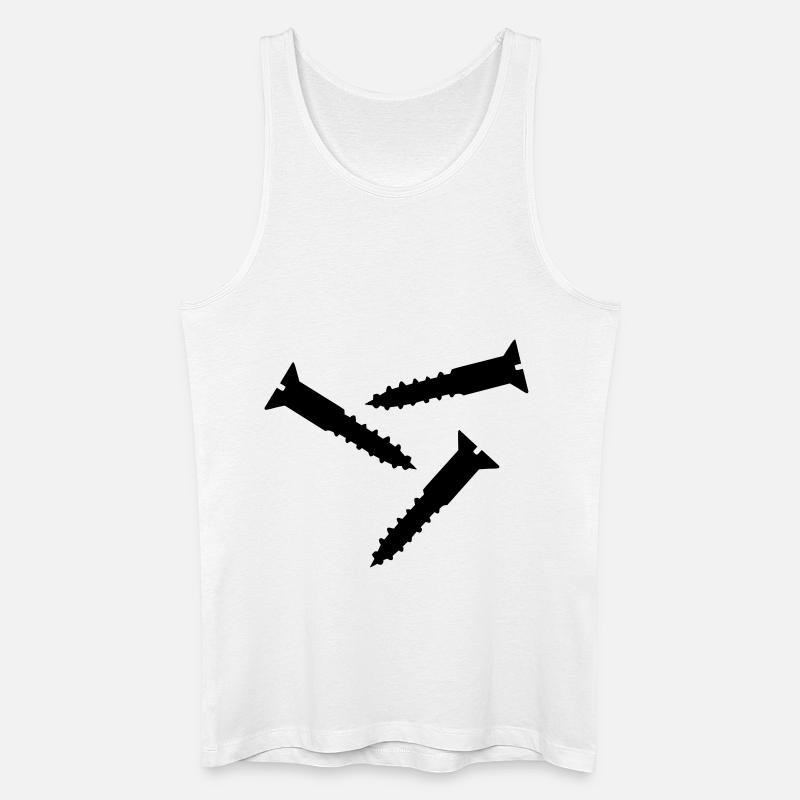 Schraube - Männer Bio Tank Top - Weiß
