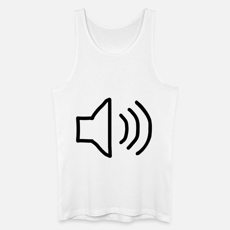 Lautsprecher - Männer Bio Tank Top - Weiß