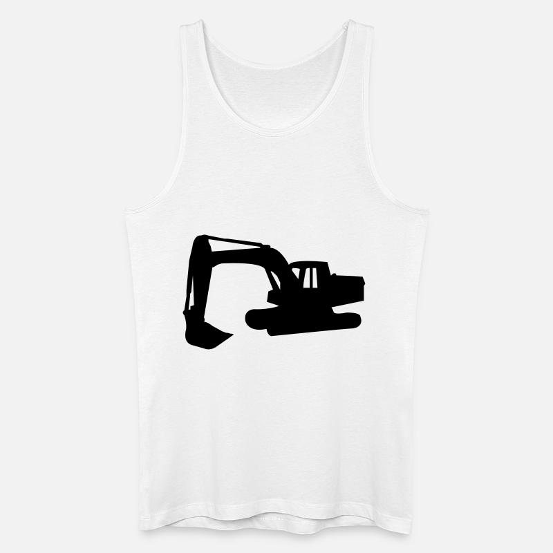 bagger - Männer Bio Tank Top - Weiß
