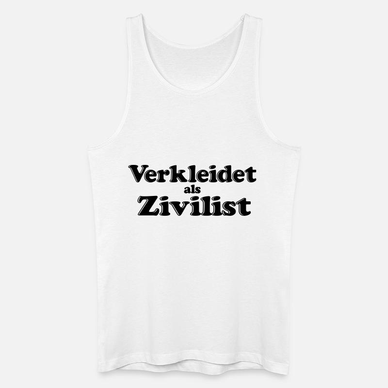 Verkleidet als Zivilist - Männer Bio Tank Top - Weiß