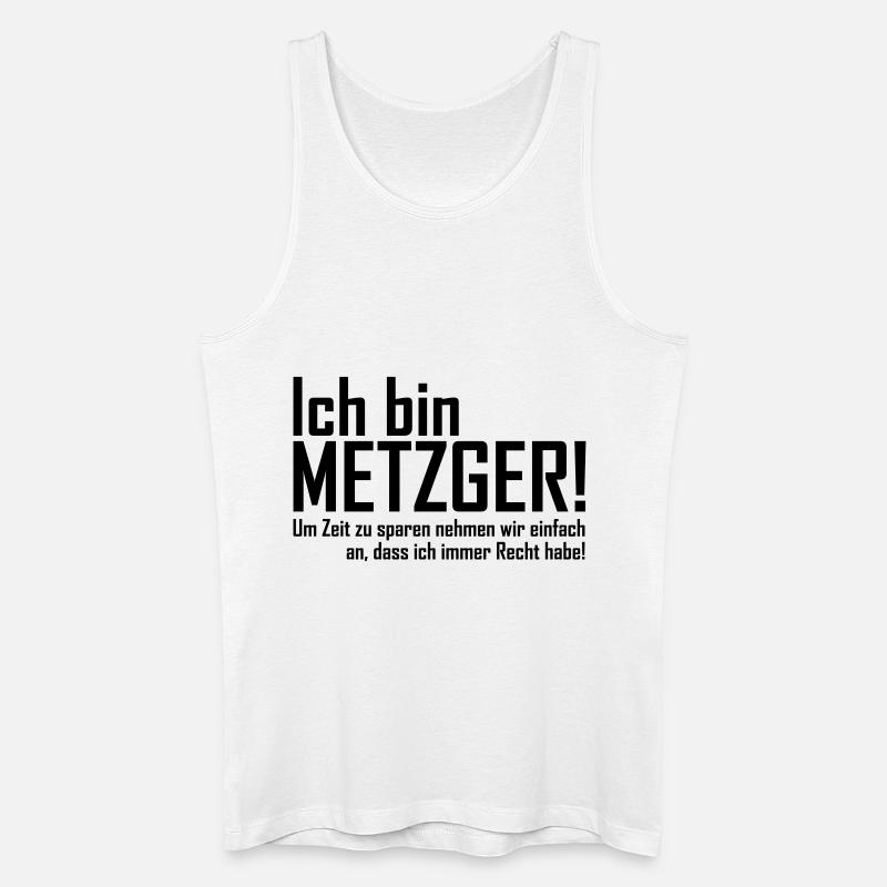 ich bin metzger - Männer Bio Tank Top - Weiß