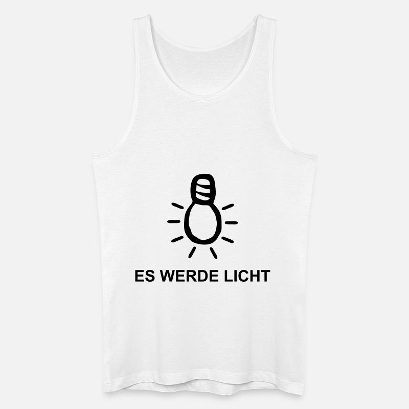 Es werde Licht - Männer Bio Tank Top - Weiß