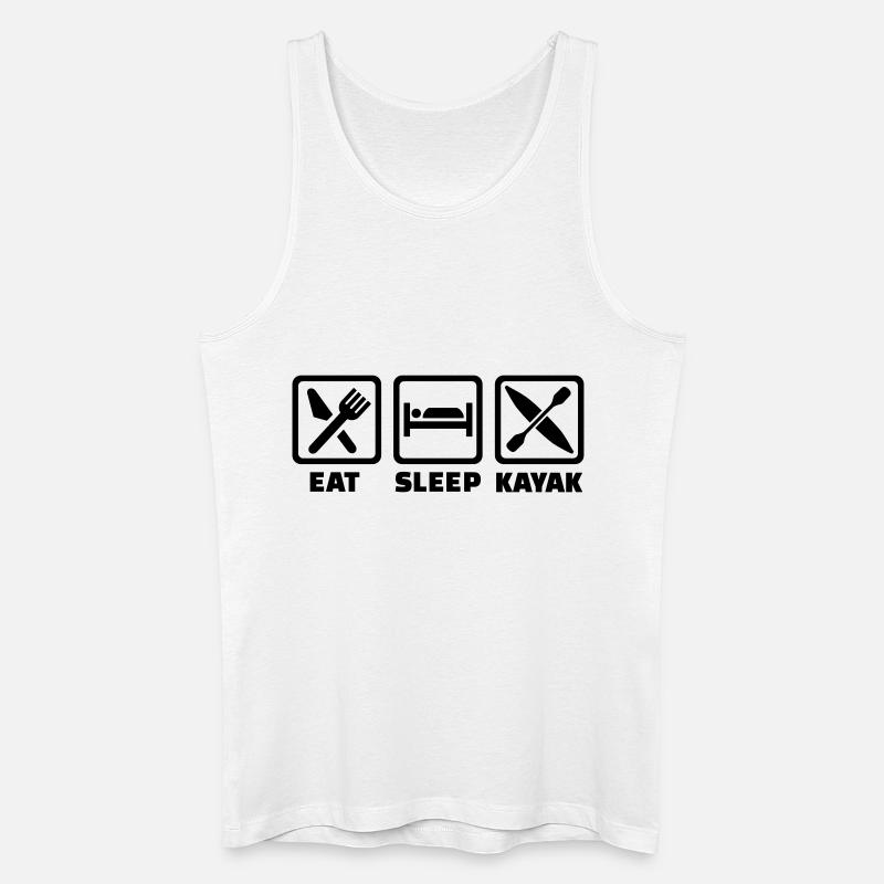 Kajak - Männer Bio Tank Top - Weiß