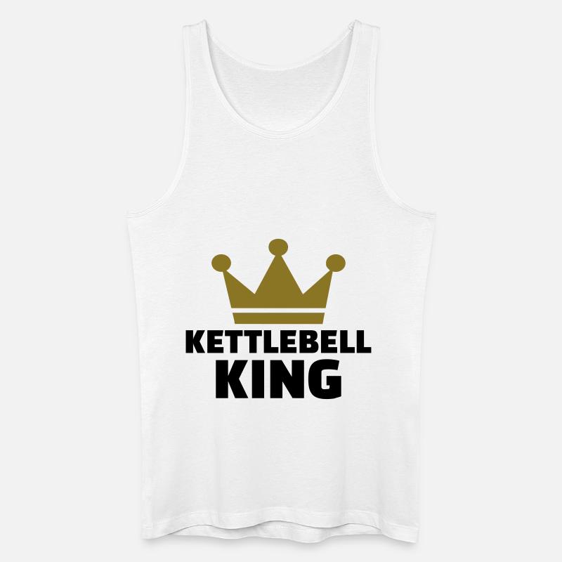 Kettlebell - Männer Bio Tank Top - Weiß