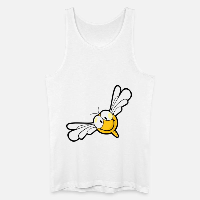 Smiley Dragon Fly - Männer Bio Tank Top - Weiß