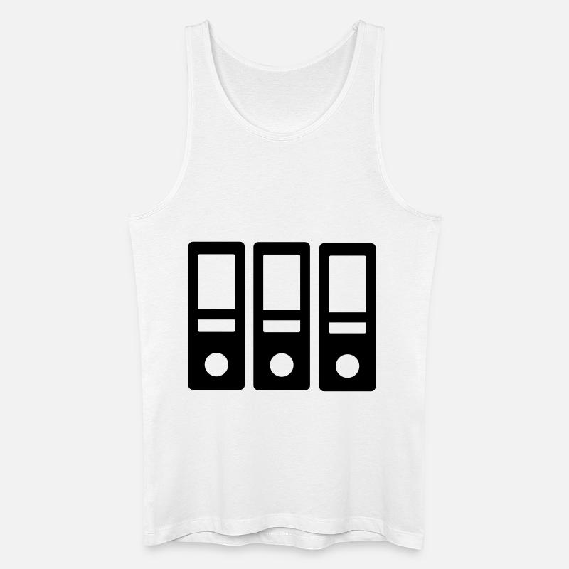 Ordner - Männer Bio Tank Top - Weiß