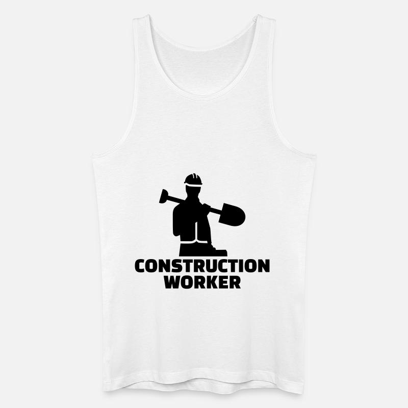 Bauarbeiter - Männer Bio Tank Top - Weiß
