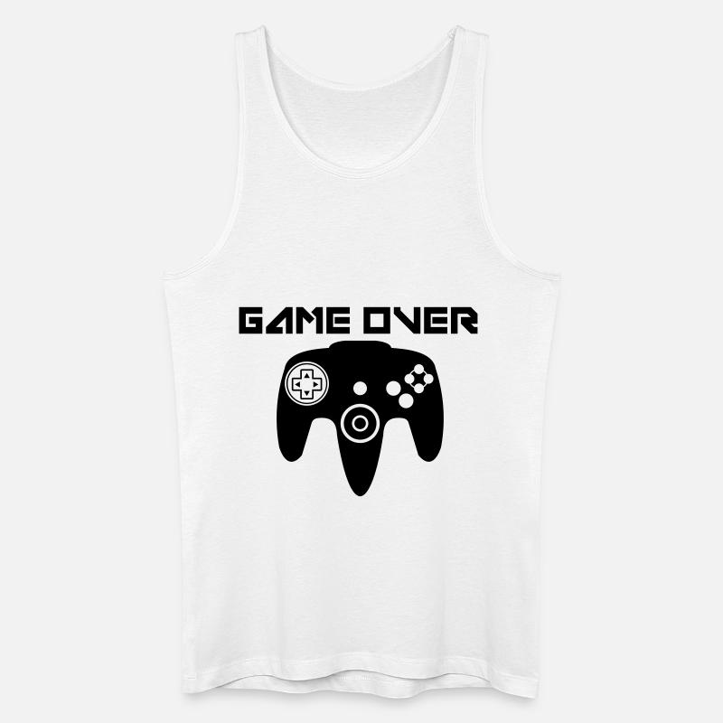 Game Over - Männer Bio Tank Top - Weiß