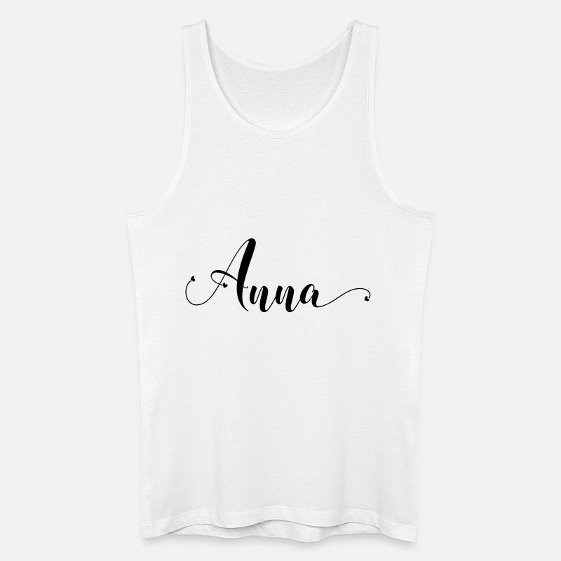 anna - Männer Bio Tank Top - Weiß