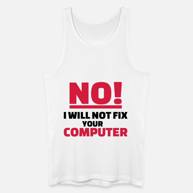 Computer - Männer Bio Tank Top - Weiß