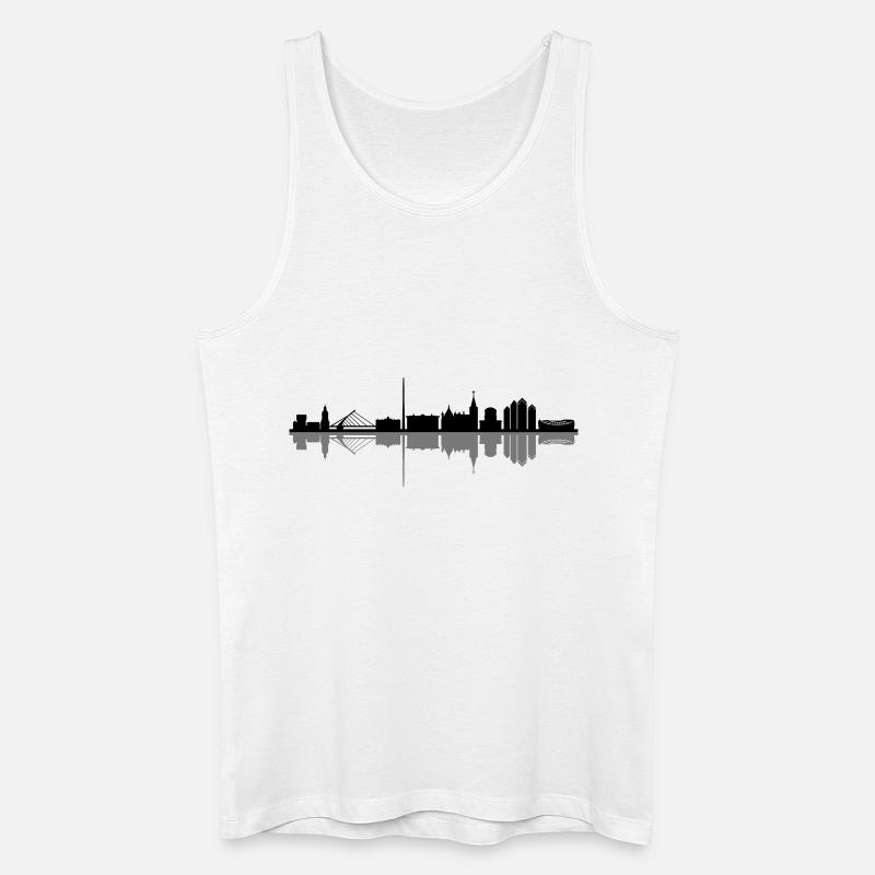 Skyline - Dublin - Männer Bio Tank Top - Weiß
