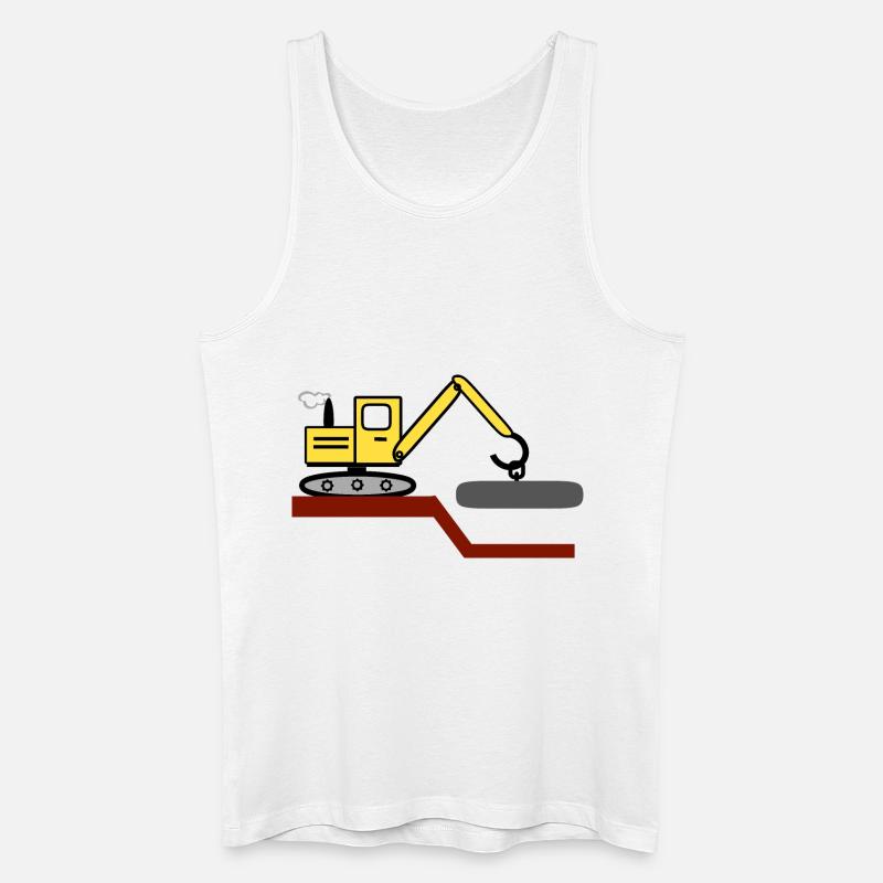 Bagger - Männer Bio Tank Top - Weiß