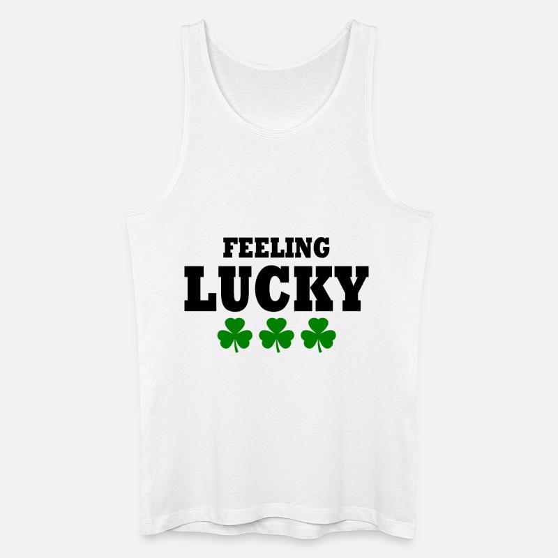feeling lucky - Männer Bio Tank Top - Weiß