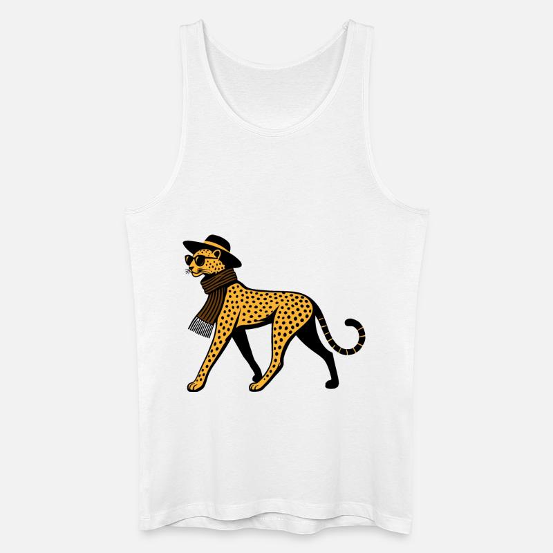 Leoparden-Chic - Männer Bio Tank Top - Weiß