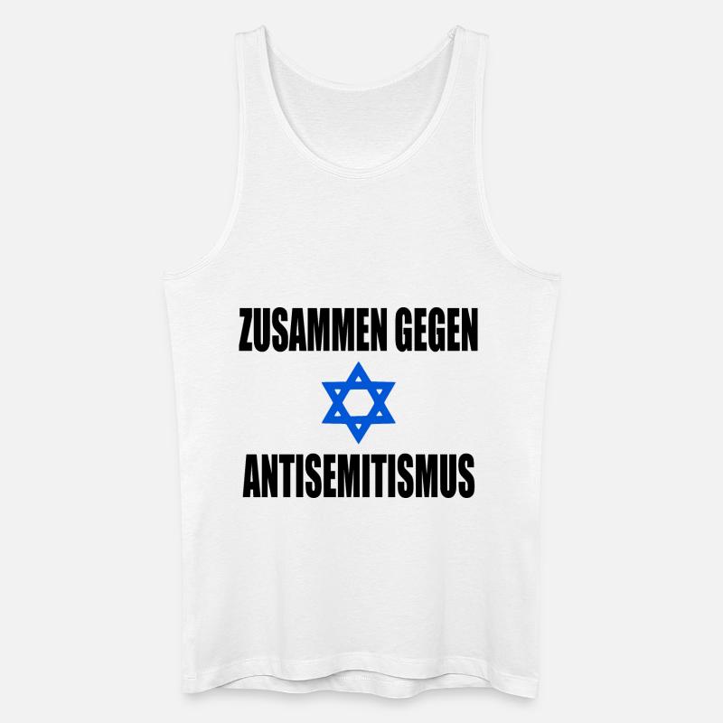 zusammen gegen antisemitismus - Männer Bio Tank Top - Weiß