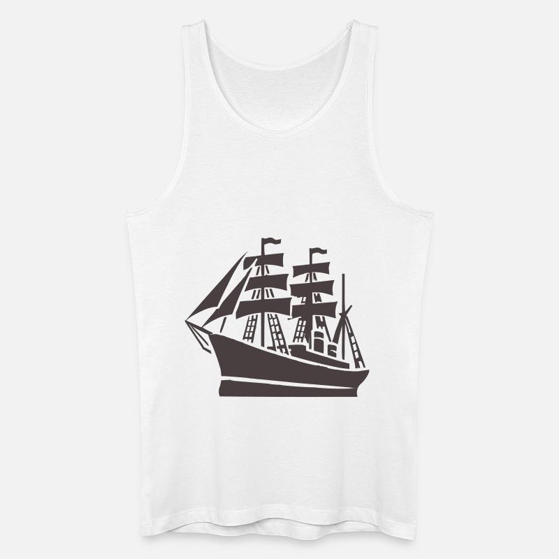 Schiff Schifffahrt - Männer Bio Tank Top - Weiß