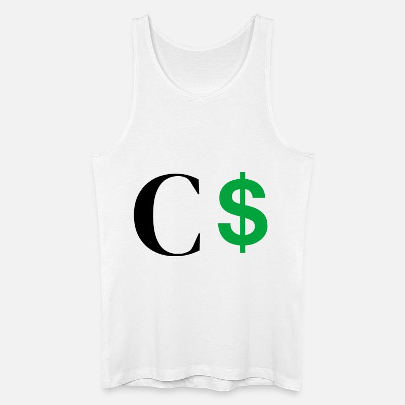 Buchstabe c Dollar - Männer Bio Tank Top - Weiß