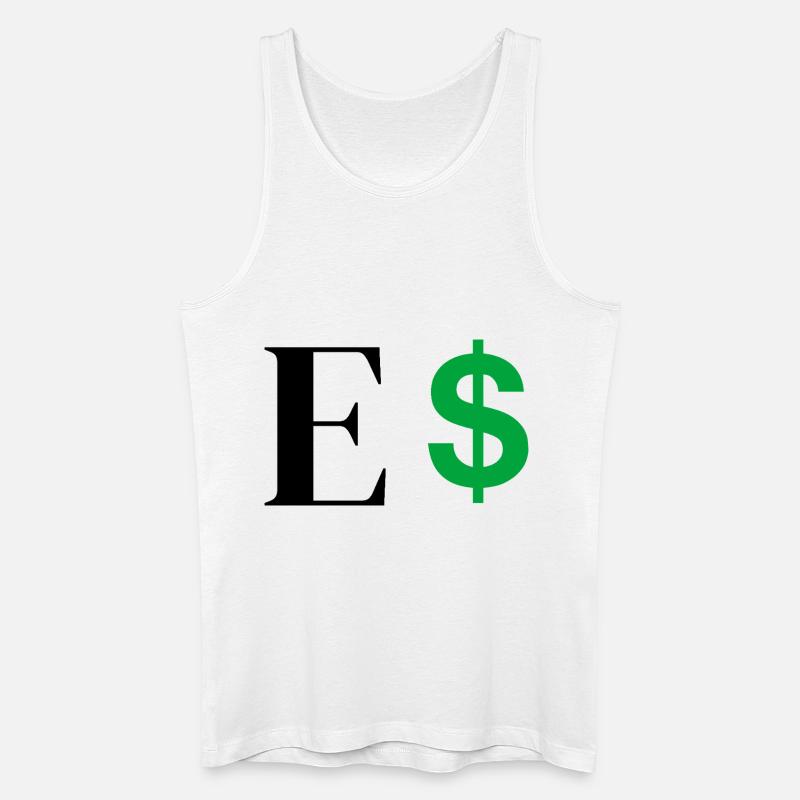 Buchstabe E Dollar - Männer Bio Tank Top - Weiß
