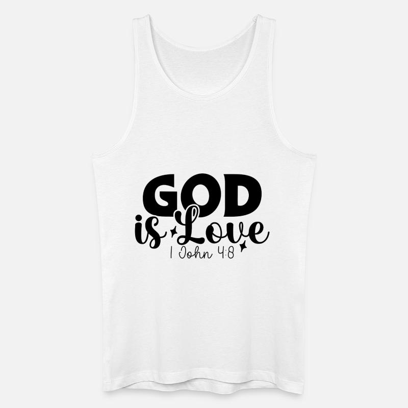 Gott ist Liebe - Männer Bio Tank Top - Weiß