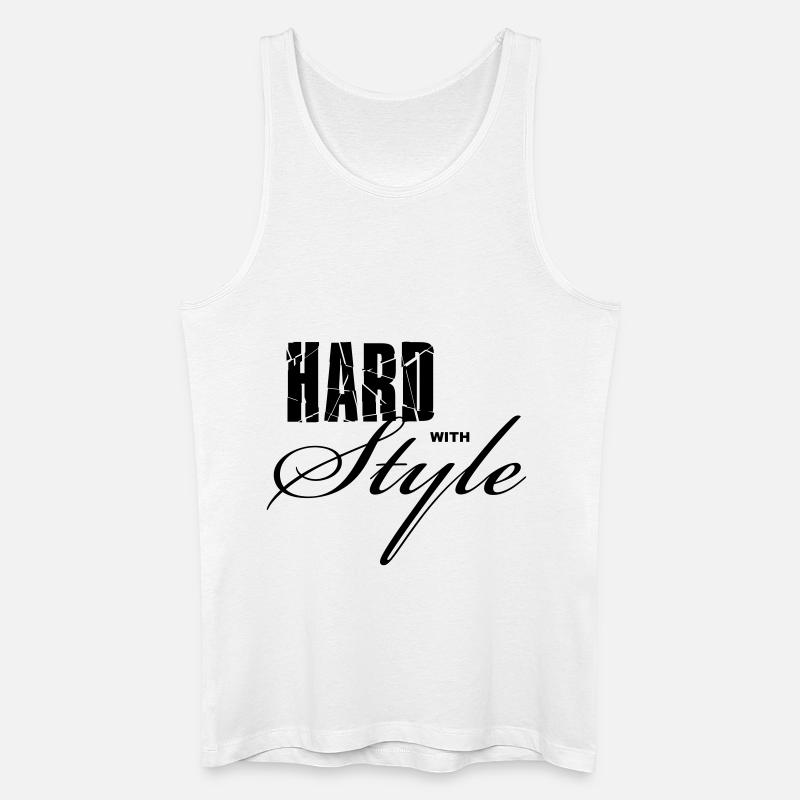 Hard with Style - Männer Bio Tank Top - Weiß