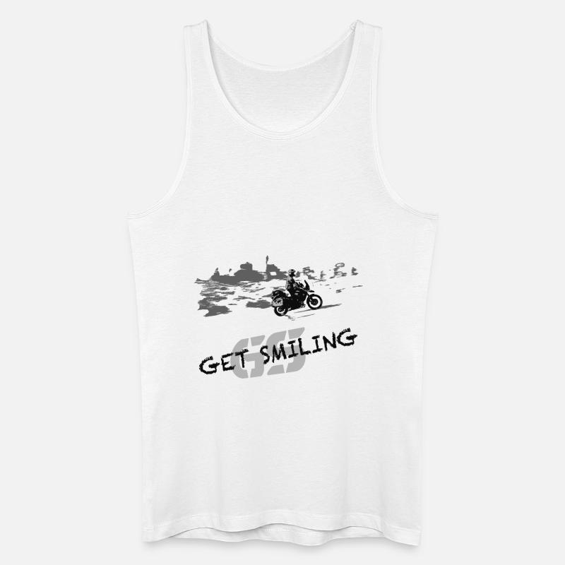 Get smiling - Männer Bio Tank Top - Weiß