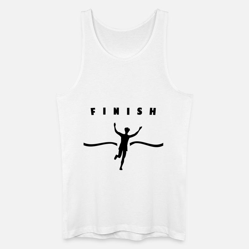 Läufer Sieger - Männer Bio Tank Top - Weiß