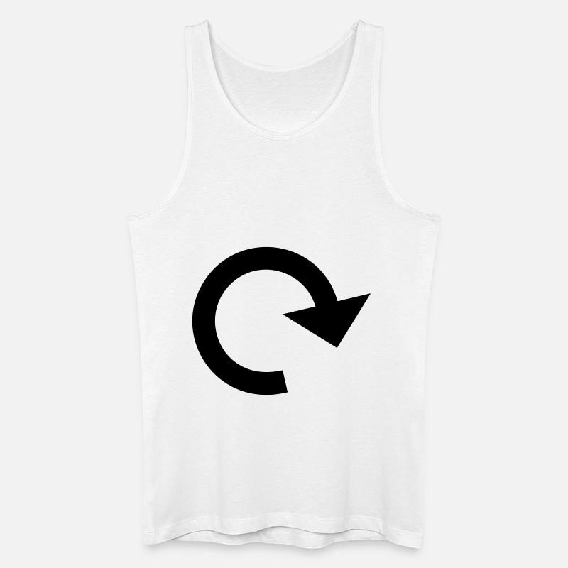 Pfeil im Kreis - Männer Bio Tank Top - Weiß