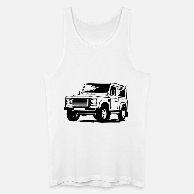 Defender (einfarbig) - Männer Bio Tank Top - Weiß