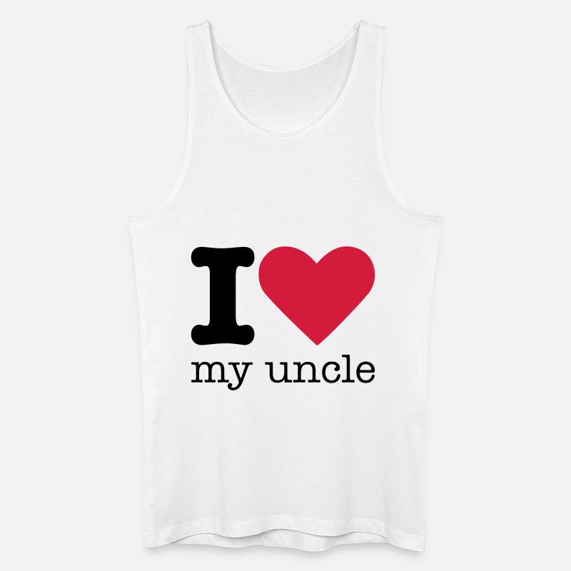 I Love My Uncle - Männer Bio Tank Top - Weiß