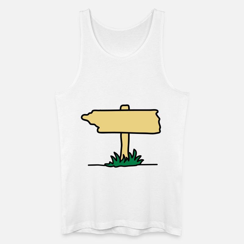 schild_3c - Männer Bio Tank Top - Weiß
