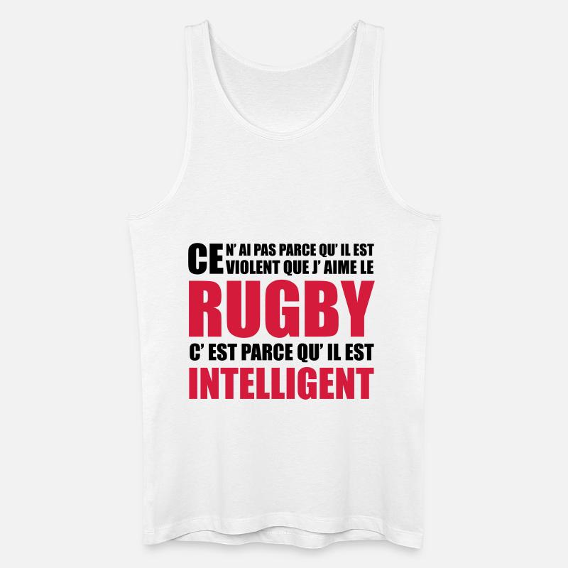 rugby - Männer Bio Tank Top - Weiß